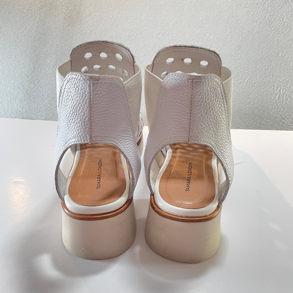 Tamara London Droid White Perforated Women's Shoes - Picture 7 of 8